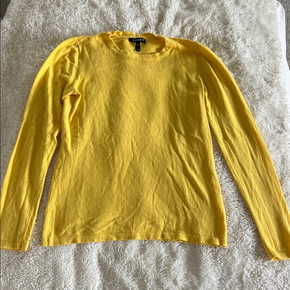 Baukjen cotton Yellow Knit Top